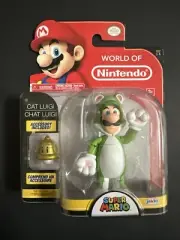 World of Nintendo Super Mario 4” Cat Luigi with Super Bell - Action Figure