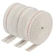 Oil Lamp Wick Kit Cotton 1/2 Inch 3/4 Inch 7/8 Inch Flat Wide 2m with Red Stitch