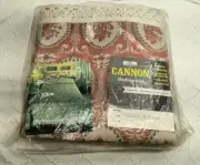 Vintage NOS King Size Cannon Bedspread RD40 Red Cotton Fringe Edge