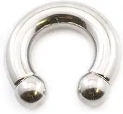 [BodyJewelryOnline] Horseshoe Jewelry 00 Gauge (10 Mm) Perfect for Prince Albert Piercing Internally Threaded