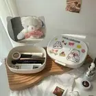 Large Space Cat Ear Storage Box Makeup Organizer Box Student Dormitory