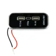 PD Type-C USB Car Charger Socket Power Adapter Outlet 3 Ports For Truck ATV Boat (for: MG)