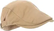 [Healvian] Vintage Beret Hat for Men Women Breathable Newsboy Cap Stylish Lightweight for Casual Wear Outdoor Activities Fashion Accessory Khaki