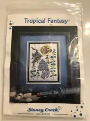 TROPICAL FANTASY, Cross Stitch Pattern, 3 COLORFUL UNDERWATER FISH