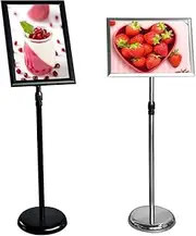 Advertising Support Board Sign Stand Poster Holder,360 Vertical Horizontal View Poster Stand Snap-Open Frame with Non Slip Base,Advertising Support Board for School,Church