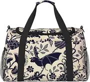 [EdWal] Bat Pattern Print Weekender Bags for Women,Travel Bags Personal Item Travel Bag Luggage Bag Travel Accessories, Black, One Size