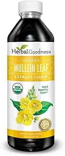 Mullein Leaf Extract Liquid - Lung & Respiratory Support, for Cleanse and Detox -Immune Support - Vegan Supplement - Organic Mullein Extract 12 oz Liquid - Herbal Goodness - Made in USA