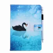 Universal Swan Pattern Horizontal Flip Leather Case for 1iPad mini 1.2.3.4