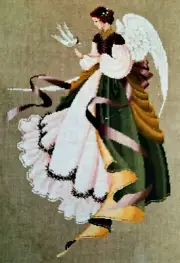 Angel of Grace - Lavender & Lace - Vintage Cross Stitch Chart