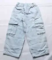 Cotton-On Boy's Taylor Elastic Waist Cargo Pant AC2 Bells Light Blue Size 4 NWT