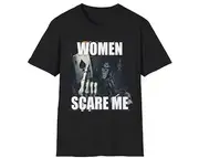 Funny Meme TShirt, Edgy Skeleton Women Scare Me Joke Tee, Gift Shirt