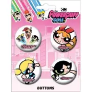 Ata-Boy Cartoon Network POWERPUFF GIRLS 4 Button Set