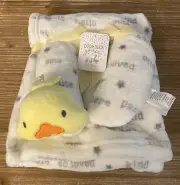 DUCK DUCK GOOSE PLUSH BLANKET 30” X 40” & NECK PILLOW BABY CHICK NEW