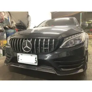 賓士 Benz W205 S205 B款單層碳纖維前下巴 C300前下巴 C250前唇 C450下巴 C43碳纖前下巴