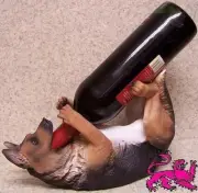 Wine Bottle Holder and/or Decorative Sculpture Dog German Shephard NEW