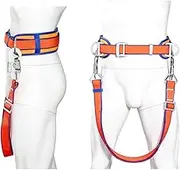 Safety Belt with Adjustable Lanyard and Updated Waist Pad - Tree Climbing Belt Harness - Safety Lanyard Fall Protection- Tree Climbing Harness Protective Gear, Personal Protection Fall Arrest Kit