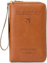 [CHUAN boutique] Long Passport Holder Ticket Storage Document Bag Multifunctional Travel Zipper Passport Bag Travel Passport Cover