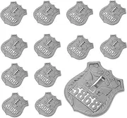 VILLFUL 20pcs Role Play Police Badge Police Dress up Props Officer Badge Cosplay Prop Small Brooch Decoration Party Decoration Party Supplies Small Cosplay Brooch Grey Plastic