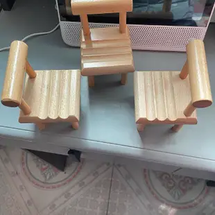 小椅子造型手機架(原木款)1入【小三美日】DS010120