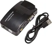 Carhar AV to VGA VGA Converter PC Composite S-Video AV Input to PC VGA LCD Output Converter Switch Box