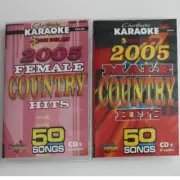 KARAOKE CHARTBUSTER CD+G COUNTRY 2005 MALE+FEMALE 2 set in box w/song list new!