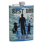 8 oz "Best Dad Ever" Hip Flask for Men