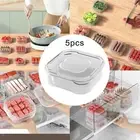 5x Fresher Fridge Container 350ml Refrigerator Organizer Meal Prep Container