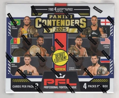 2025 PANINI CONTENDERS PFL PROFESSIONAL FIGHERS LEAGUE FACTORY SEALED HOBBY BOX