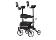 NEW ELENKER Upright Rollator Walker – Carbon Fiber Black | Standing Mobility Aid