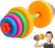 Totority Kids Adjustable Dumbbell 2-Pack – Non-Slip Plastic Hand Weights for Home Gym, Ergonomic Design with Color-Coded Grip (Ages 3+)