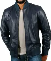 Genuine Leather stylish and swagger Bomber Style Jacket for Men