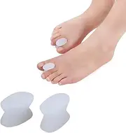 Gel Toe Separators, 4 x Silicone Toe Separators for Treating Bunion and Hammer Toes, Soft and Comfortable