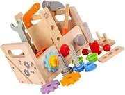 Abaodam 1 Set Educational Tool Set for Handheld Toolbox Plaything Fun Repairing for Early Learning Develops Creativity Hand Eye Coordination