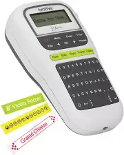 P-Touch PTH110 Portable Label Maker with QWERTY Keyboard - Lightweight & Easy to