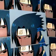 SASUKE UCHIHA REFLECTIVE ANIME PEEKER STICKER NARUTO SHIPPUDEN CAR DECAL