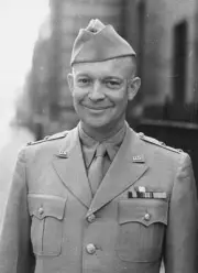 Portrait Of General Dwight Eisenhower Smiling 1942 OLD PHOTO