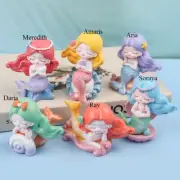 6 Pieces Mermaid Dolls Cake Decoration Cake Toppers Action Figure Resin Dolls