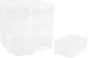[ARTSEWPLY] Type Cosmetic Box Transparent Storage Organizer with Compartments Stylish Desktop Storage Case for Easy Access and Lens Protection