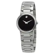 Original Movado Temo Black Dial Ladies Watch 0607295