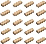 20 Pcs Table Number Holders Stands,Wooden Place Card Holders, Wood Sign Holders for Wedding Table Numbers, Menu Holder Place Card Holders for Display Name Card Photo Memo, (8*2.5*1.5 CM)