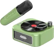Karaoke Speaker with Microphone, Small Wireless Karaoke Machine, Retro Singing Toy Handheld Portable Music Player for Toddler & Party