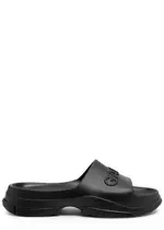Ganni Logo-embossed Rubber Sliders - Black - 40 (IT40/ UK7) 40 (IT40/ UK7)