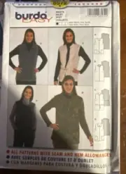 Easy Burda Sewing Pattern 8572 Vest Pattern Size US 8 to 20 Uncut FF