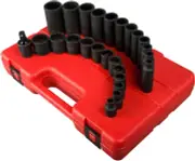 Sunex 3326 3/8-Inch Drive 12-Point SAE Impact Socket Set, 25-Piece