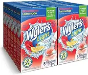 [Wyler's Light] Singles To Go Powder Packets, Water Drink Mix, Watermelon Lemonade, 96 Servings, 8 Count x Pack of 12