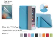 Fold Magnetic Ultra Slim PU TPU Smart Cover Soft Case for iPad Air Air2 Pro