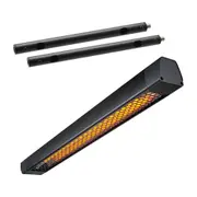 Heatstrip 2200W 9.2A 60Hz IPX5 Intense Heater & 2pc 120cm Heater Mount Poles BLK