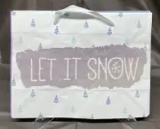 3 Holiday Gift Bags 2 Pack 7” X 3.9” X 9” Let It Snow / Snow Flakes