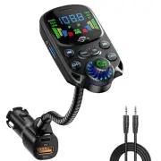 Bluetooth 5.3 FM Transmitter for Car- Bluetooth Car Adapter PD30W & USB Port ...