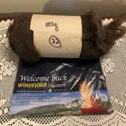 windfjord Brown 100g 100% Merino Wool Roving for Needle Felting